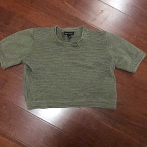 Banana Republic Olive crop top sz S